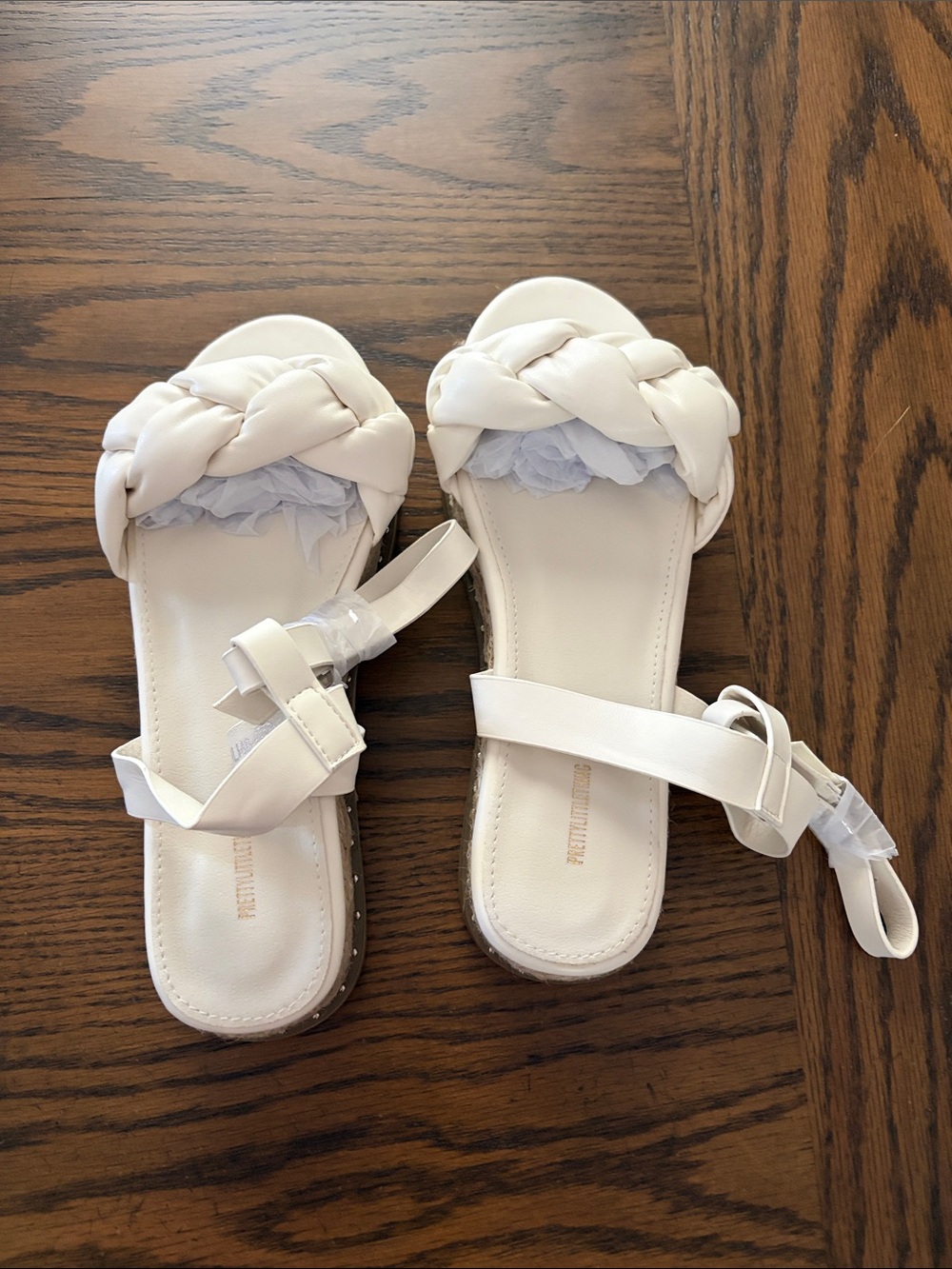Pretty Little ThingWhite Braided-Strap Women's Espadrille Sandals 38 - Picture 2 of 5